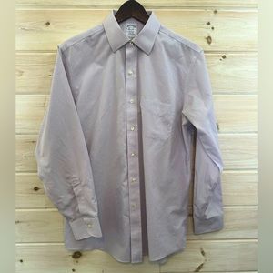 Brooks Brother’s Non-Iron Oxford Dress Shirt (15.5 x 33, Medium) - Rare Pattern